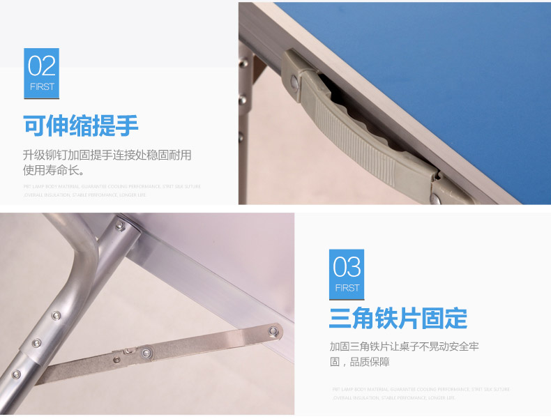 New Portable Foldable Aluminium Table Camping Outdoor Booth Picnic 120 x60cm