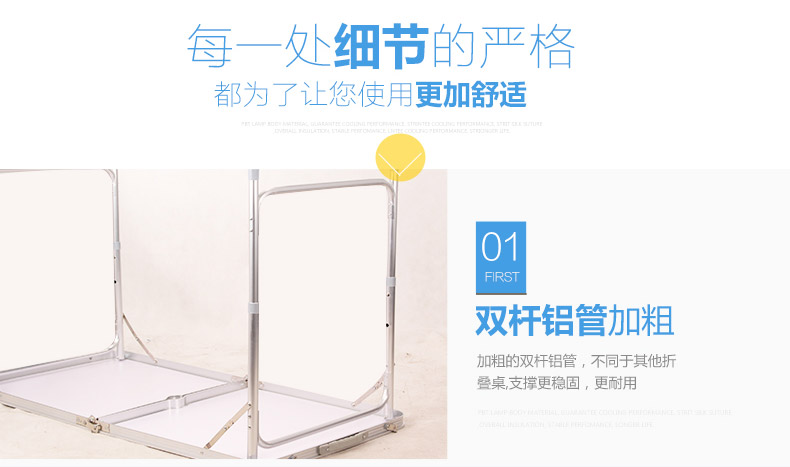 New Portable Foldable Aluminium Table Camping Outdoor Booth Picnic 120 x60cm