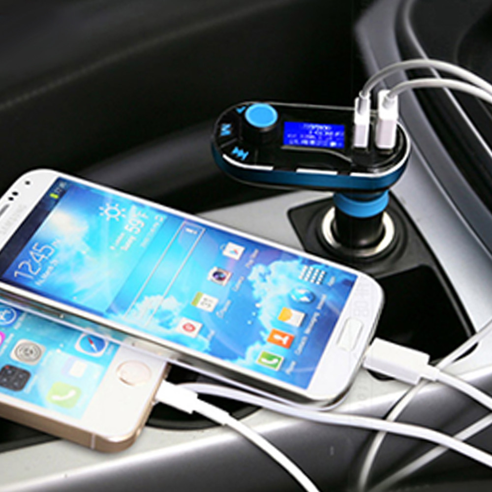 Wireless Bluetooth Car Kit MP3 Player FM Transmitter Modulator USB SD MMC LCD with Remote Control