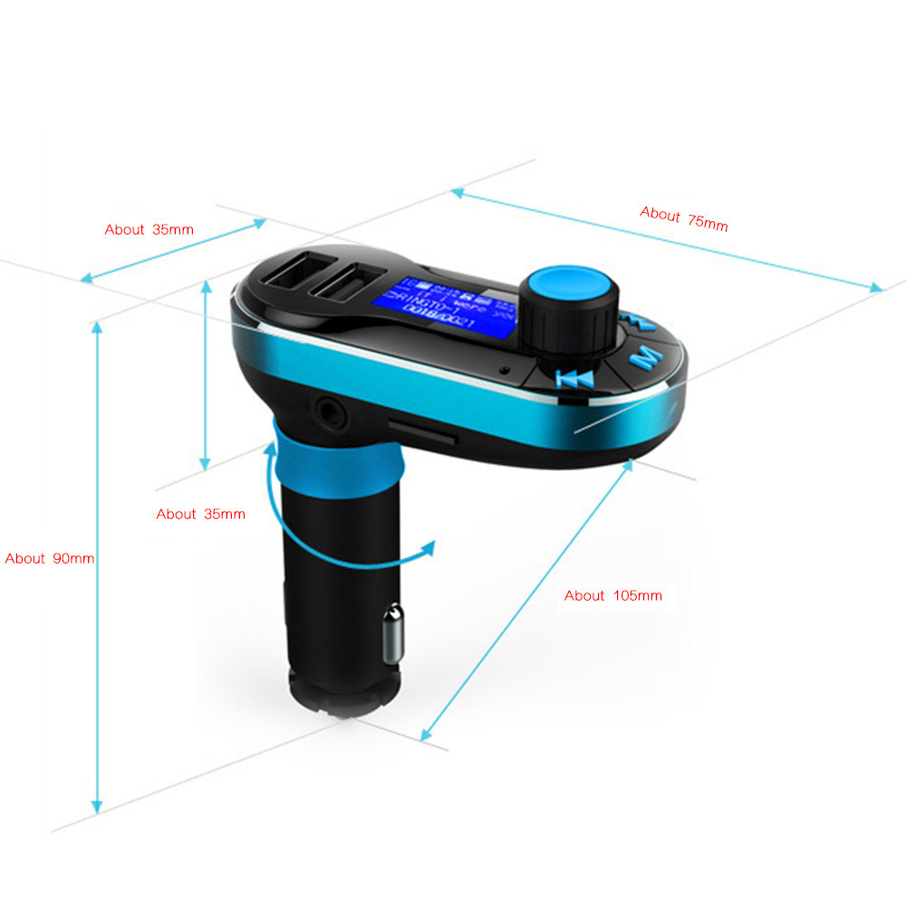 Wireless Bluetooth Car Kit MP3 Player FM Transmitter Modulator USB SD MMC LCD with Remote Control